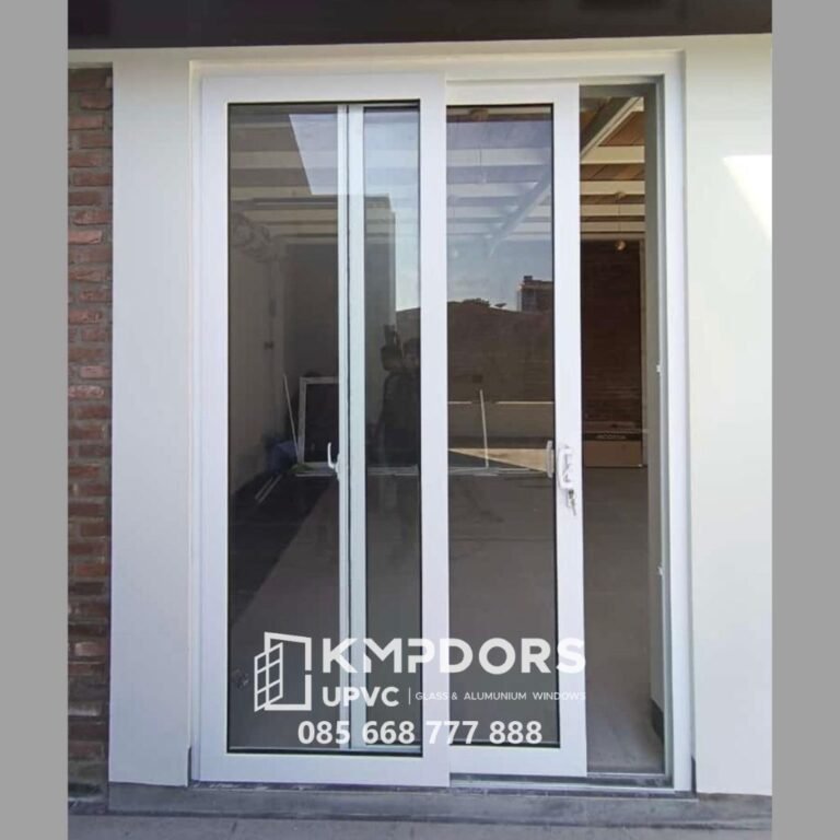 Pintu uPVC Sliding atau Geser Warna Putih