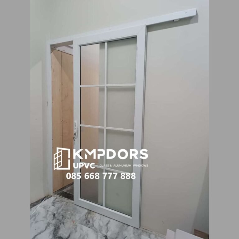 Pintu UPVC Geser / Sliding Warna Putih