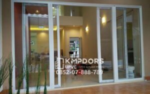 Pintu Geser Upvc Putih