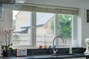 white upvc window kitchen